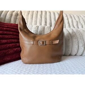 Wilson Leather Hobo Shoulder Bag In Color Brown